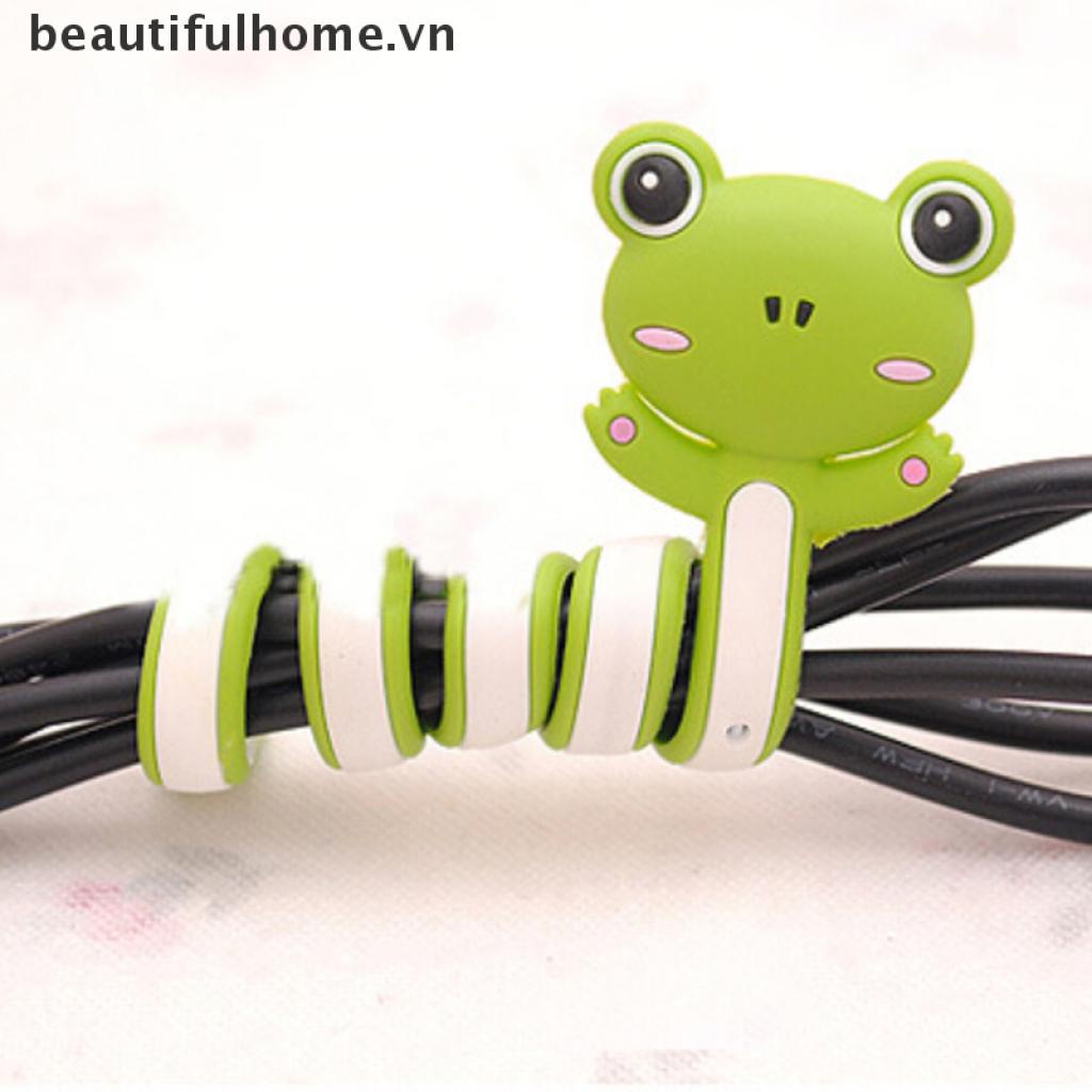 Dụng cụ quấn giữ gọn dây cáp tai nghe thiết kế động vật hoạt hình đáng yêu tiện lợi
