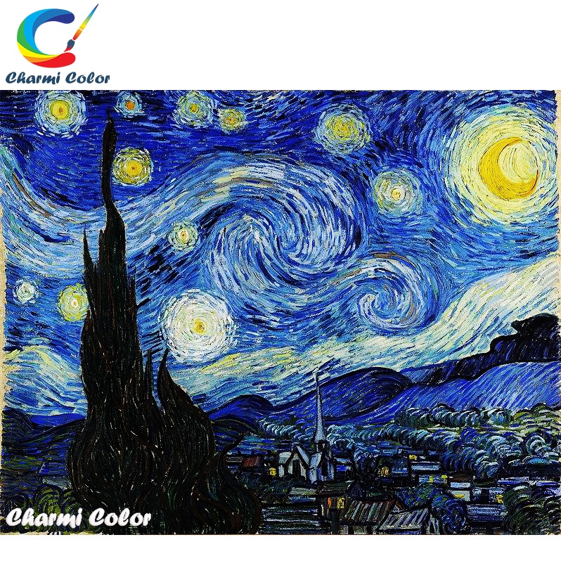 Tranh ghép hình 1000 mảnh bằng gỗ Eliteartthe Đêm Đầy Sao Của Vincent Van Gogh NM0012