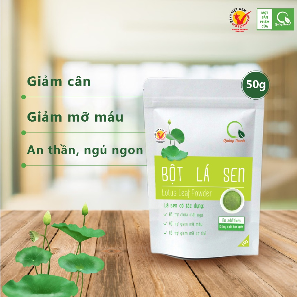 Bột lá sen sấy lạnh Quảng Thanh