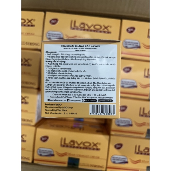 Thuốc Duỗi Tóc Dùng Tại Nhà Không Cần Kẹp Nhiệt Lavox Cam 140ml*2