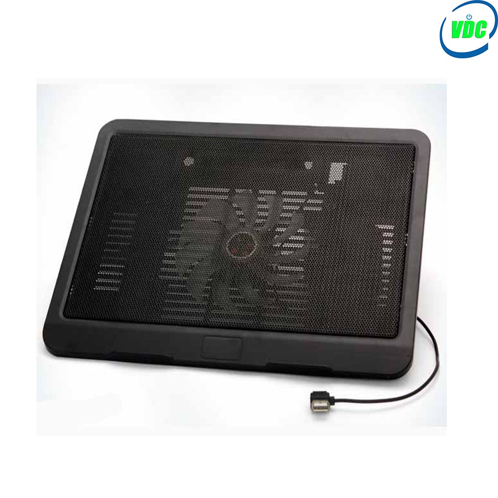 Đế tản nhiệt Laptop Cooling Pad N191 [ 14 inch, cực mát, đèn led, đế nghiêng 15 độ ]