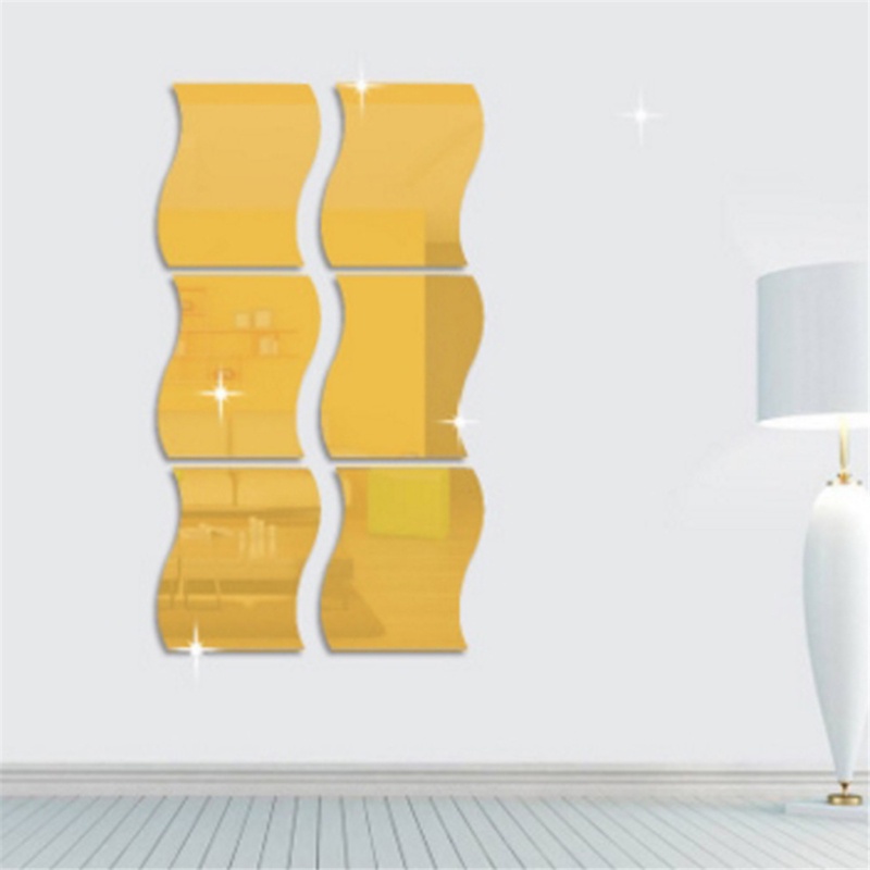 Bộ 6 miếng dán tường tráng gương