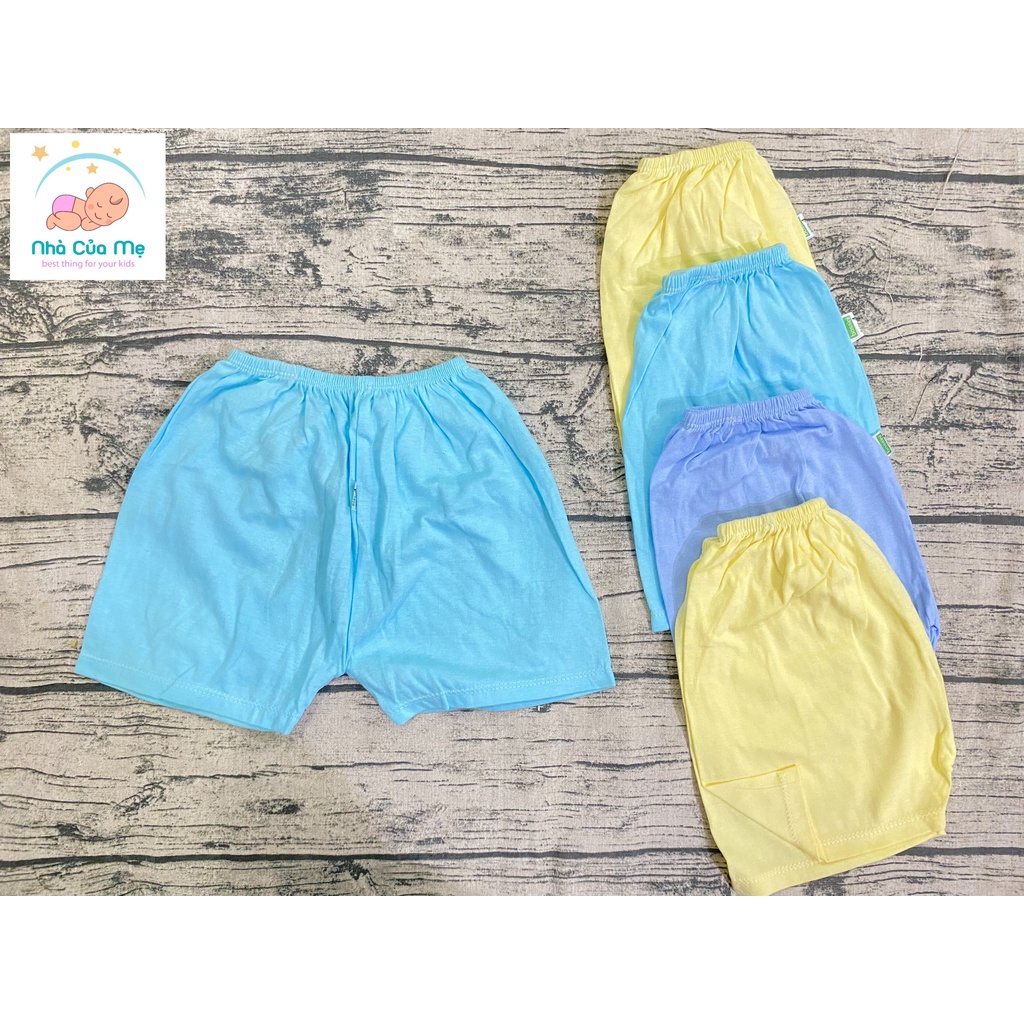 Quần đùi chục màu, Combo 10 quần đùi chục cotton boss baby màu cho bé 4~ 30kg