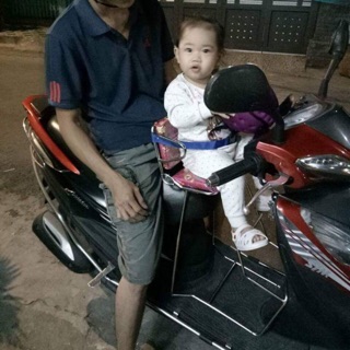 Ghế ngồi xe máy cho bé xe ATILA có tựa