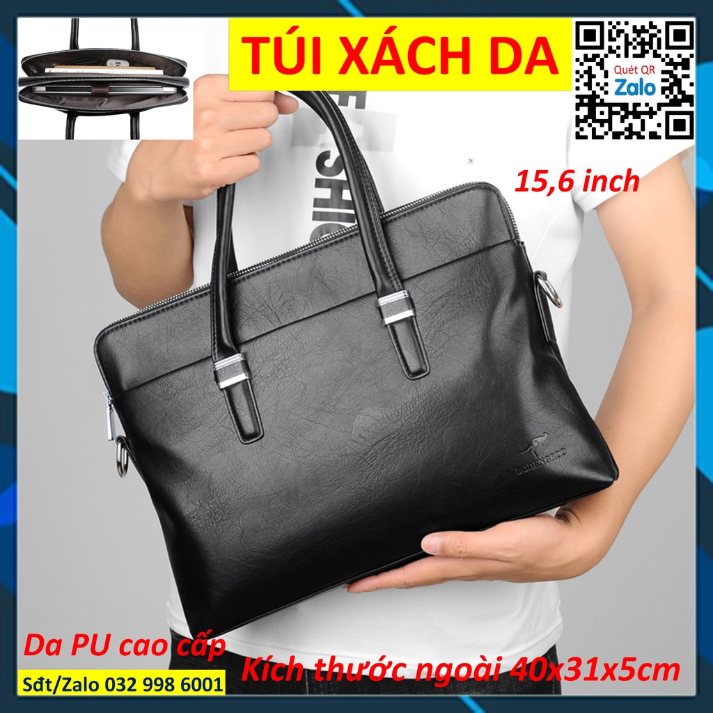 Túi xách laptop 15,6 inch công sở Túi da đựng laptop ddcg