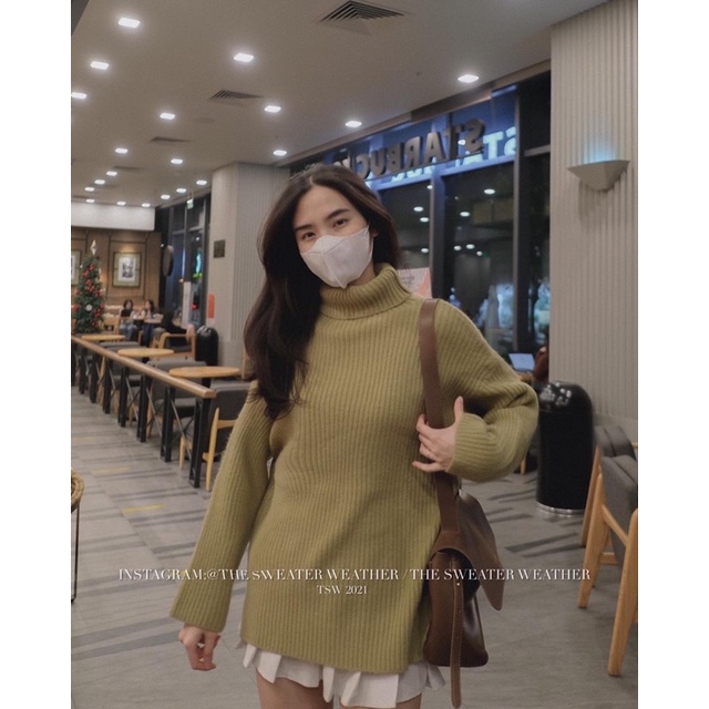 (Ảnh thật) Áo len đũa cổ lọ 5 màu trơn the.sweaterweather TSW | BigBuy360 - bigbuy360.vn
