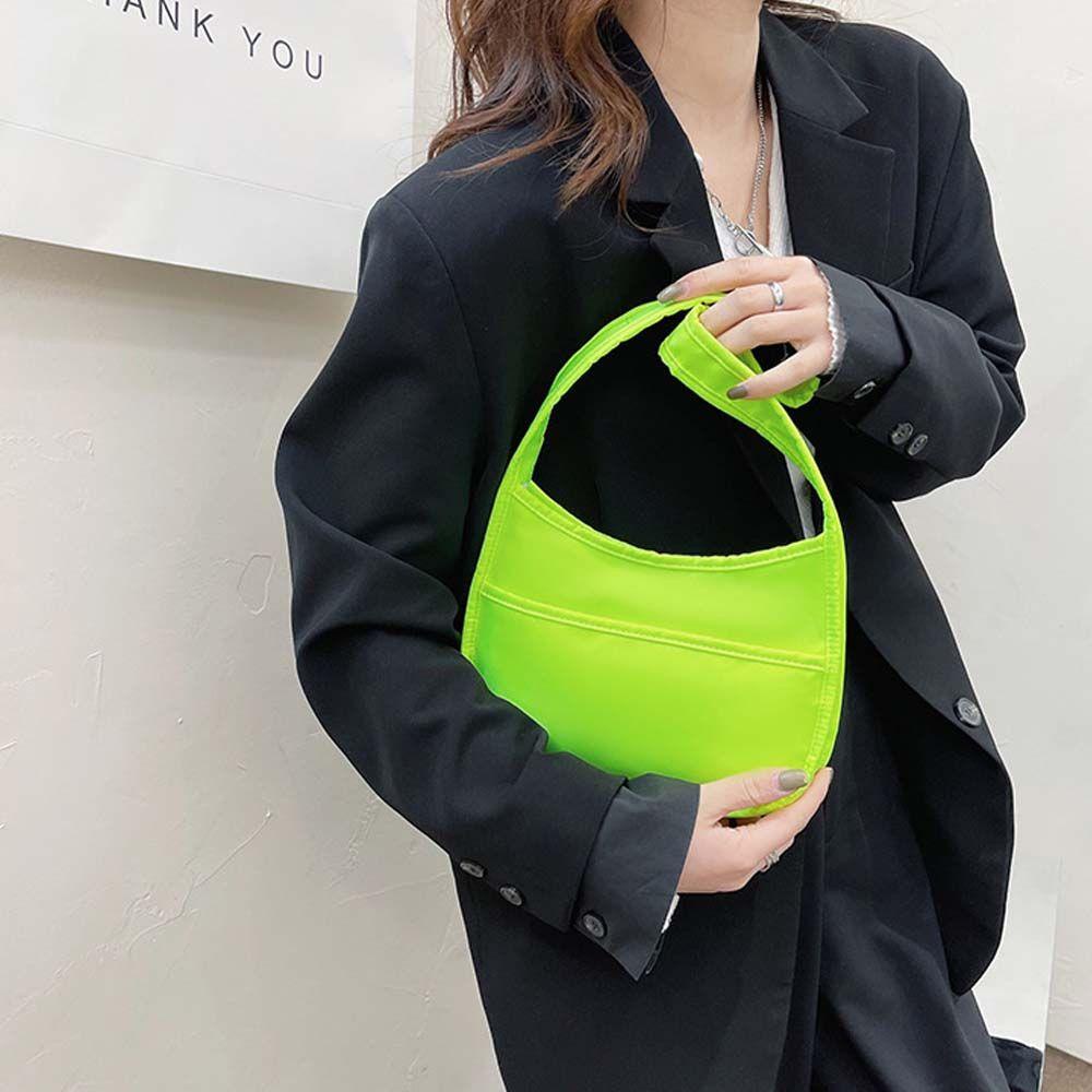 Túi Xách Đeo Vai / Kẹp Nách Chất Liệu Nylon Màu Sắc Kẹo Ngọt Xinh Xắn Thời Trang Cho Nữ