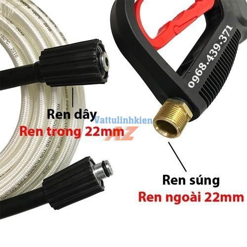 Cuộn 20m dây xịt nước tăng áp D22 mm dùng cho máy bơm, rửa xe