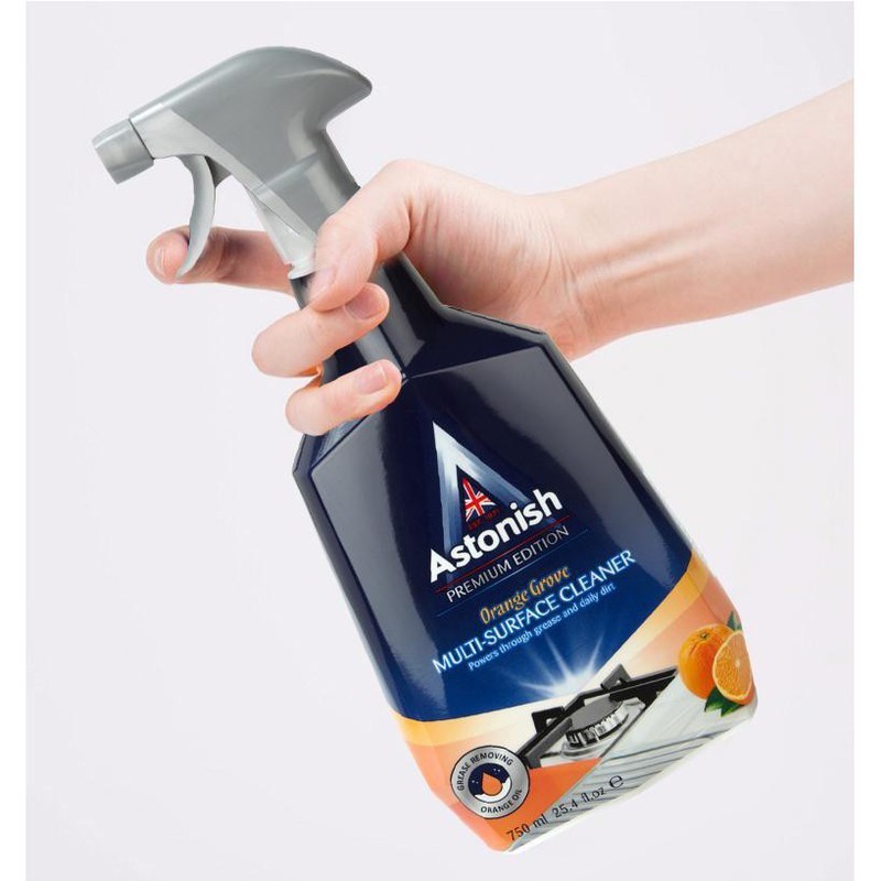 Tẩy dầu mỡ ASTONISH  tẩy lưới hút mùi, tẩy bếp gas, bếp từ, xoong chảo cháy C6760_750ml .Sản xuất Tại Anh Quốc