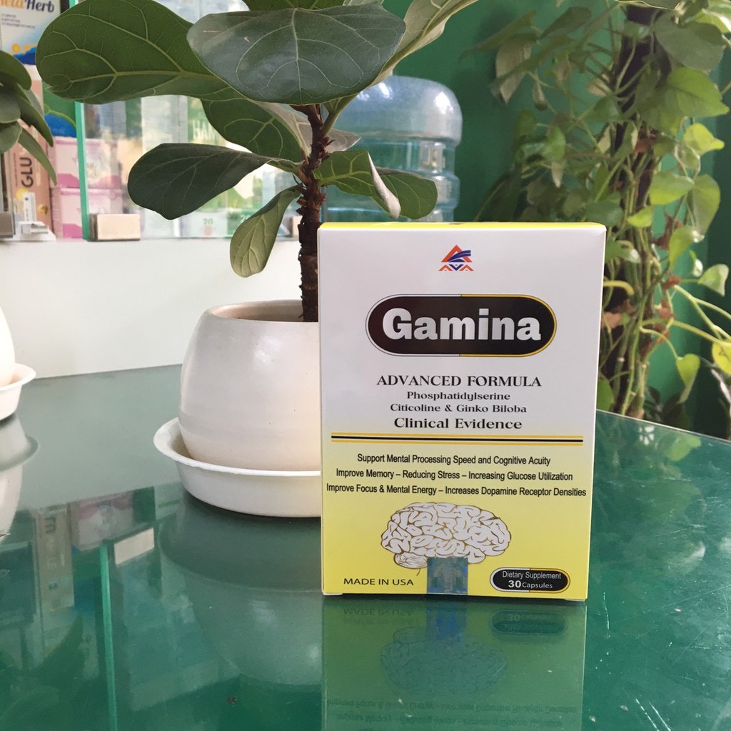 Viên uống Bổ Não Gamina Giúp cải thiện trí nhớ, giảm căng thẳng Hộp 30 viên