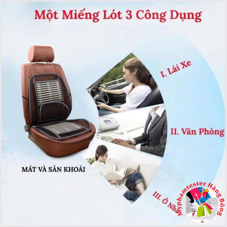 (HÀNG ĐẸP) Bộ Lót Ghế Tựa Lưng Ô Tô Lưới Trúc Massage Lưng Chống Mỏi, Chống Nóng Hiệu Quả - 1 Chiếc