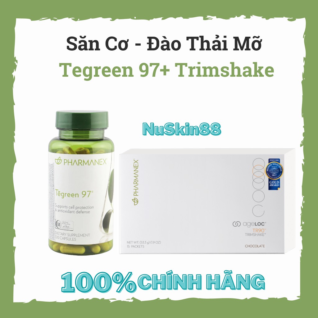 Combo Tegreen 97 + Trimshake Đào Thải Mỡ , Phòng Chống Oxi Hoá