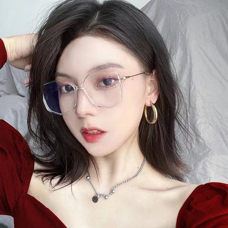 Kính cận có độ -1.0 - - 4.0 gọng TR90 trong suốt siêu nhẹ thiết kế không đối xứng thời trang cho nam nữ gọng kính/mắt kính cận/gọng kính trong suốt/gọng kính hàn quốc