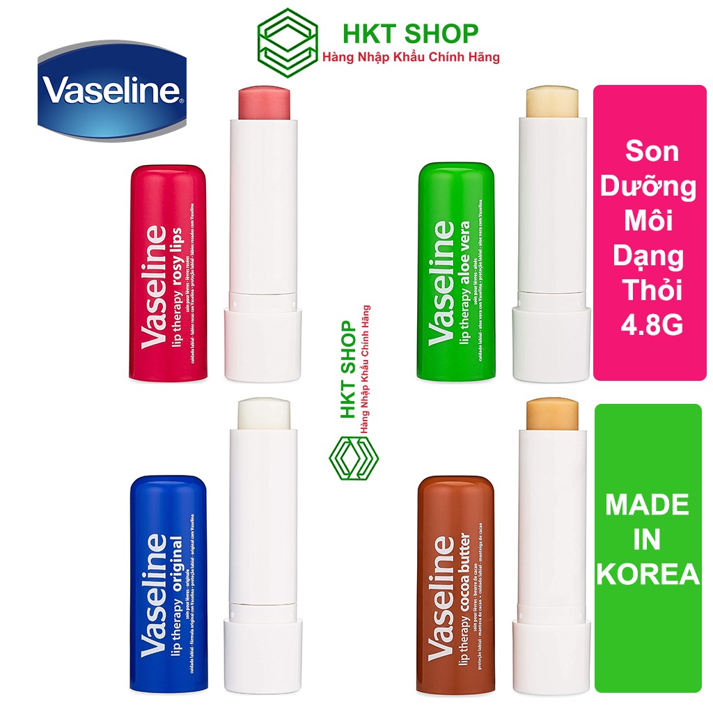 Son dưỡng môi Vaseline dạng thỏi Lip Therapy Stick 4.8G - HKT Shop Hàng Nhập Khẩu