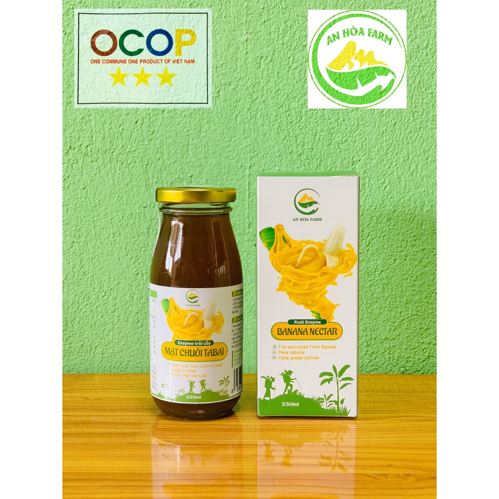 Mật Chuối Tabai An Hòa Farm hỗ trợ tiêu hóa chai thủy tinh 250ml HSD 24 THÁNG