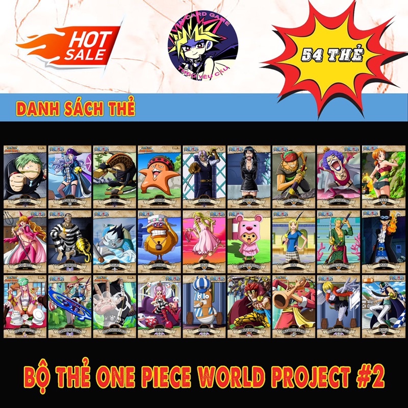 Bộ Thẻ Sưu Tầm One Piece World Project 54 Thẻ #2.