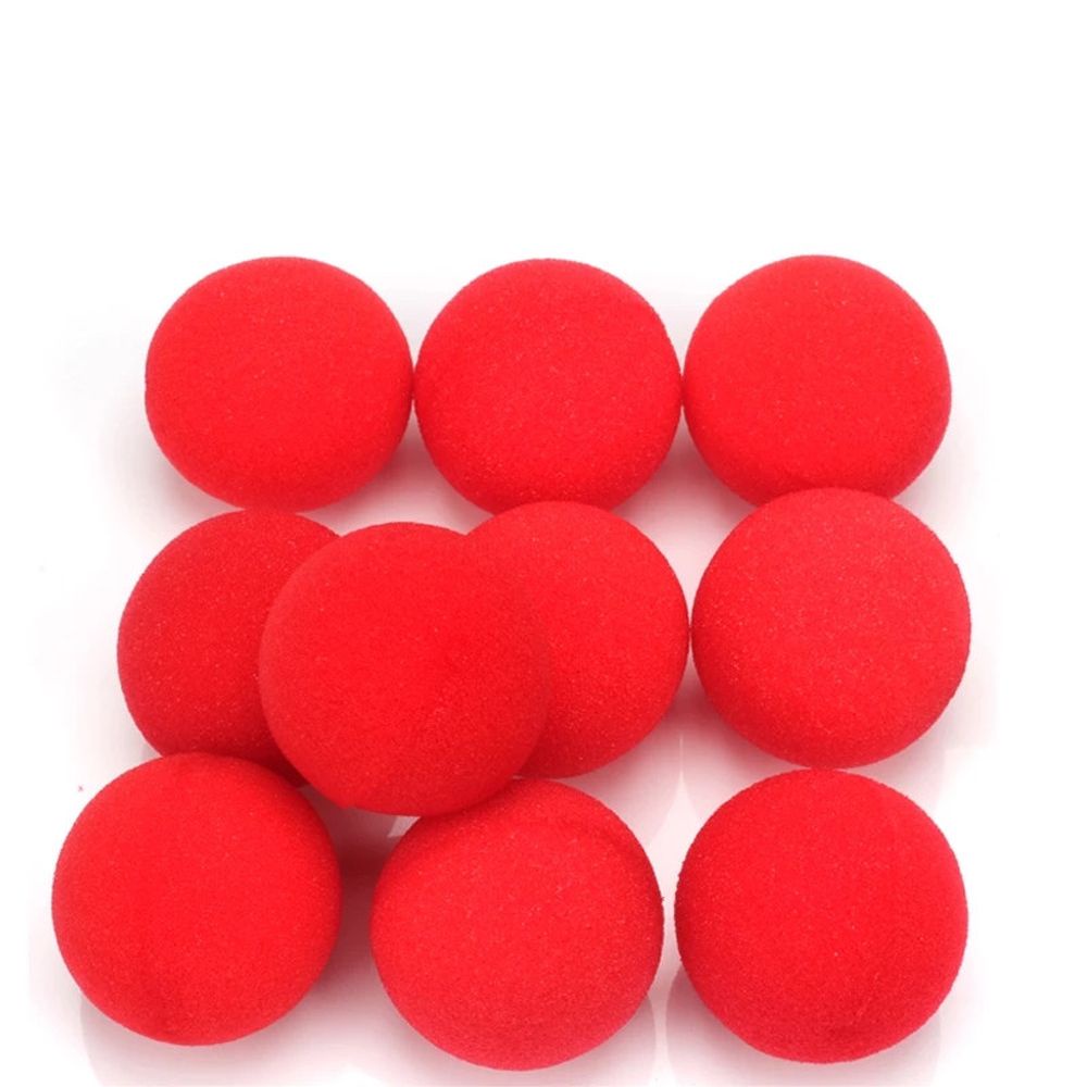 Set 10 quả bóng xốp ảo thuật tròn màu đỏ kích thước 2.5/ 3.5/ 4.5cm dành cho giải trí