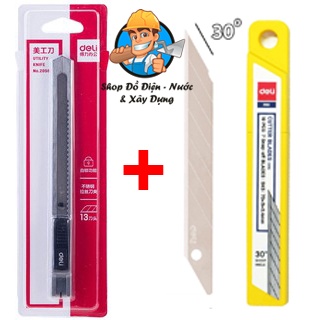 Dao rọc giấy Deli SK5 30 độ - Loại 13 lưỡi