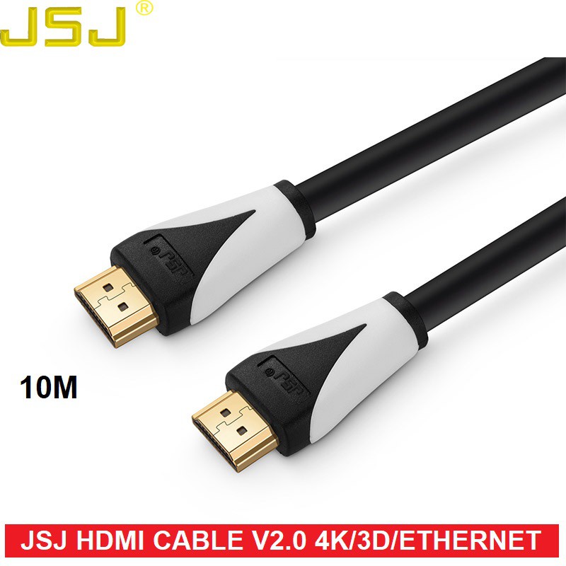 Dây cáp HDMI JSJ chuẩn 2.0 hỗ trợ 3D/4K/Ultra HD/Ethernet dài 10M