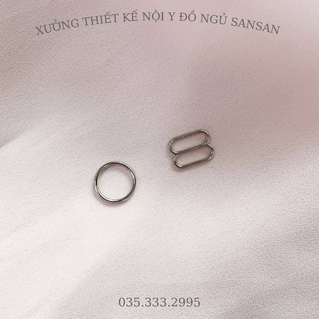 Khuyên số 0-8 kim loại bạc