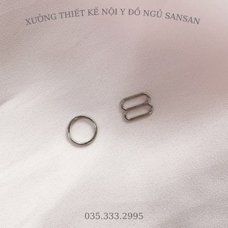 Khuyên số 0-8 kim loại bạc