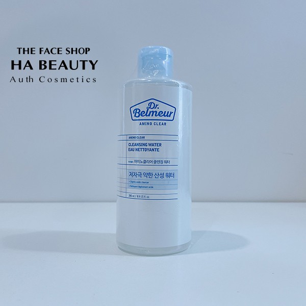 Nước tẩy trang dưỡng ẩm sạch sâu dịu nhẹ cho da nhạy cảm The Face Shop Dr Belmeur Amino Clear Cleansing Water 295ml | BigBuy360 - bigbuy360.vn