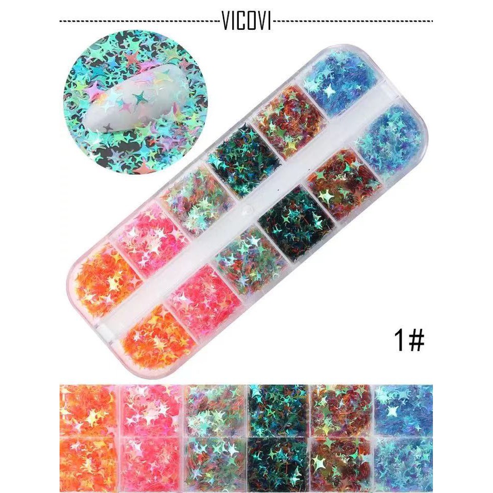 Set giấy bạc nhún trang trí đồ nail