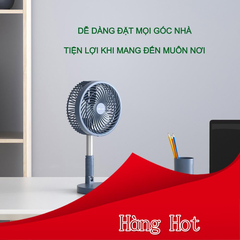 QUẠT MINI SẠC USB CÓ THỂ KÉO CAO HOẶC GẤP NHỎ GỌN TREO TƯỜNG CHÍNH HÃNG BEAR - BẢO HÀNH 1 NĂM