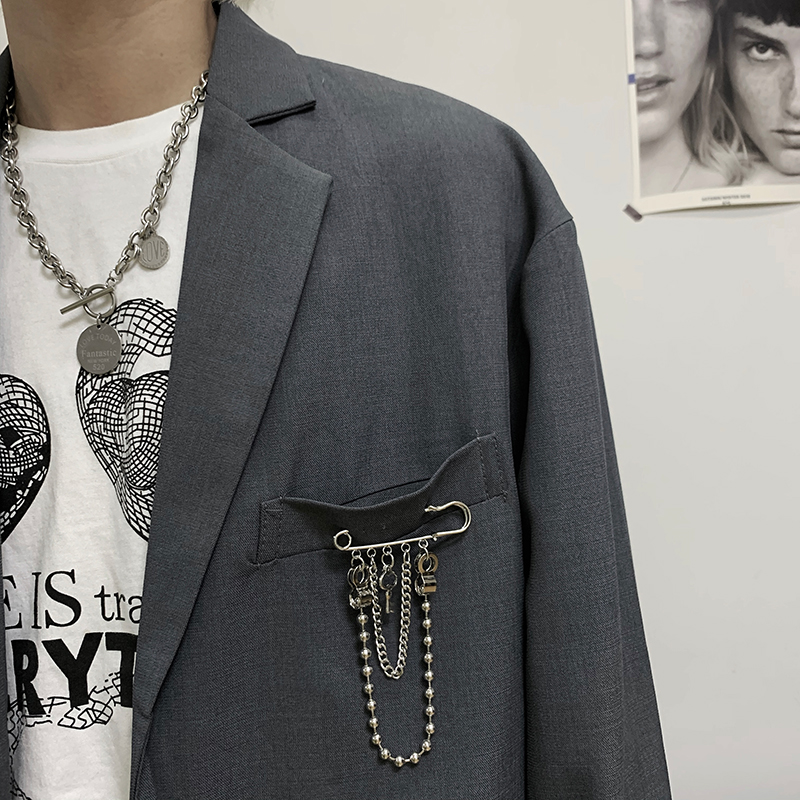 Ghim Cài Áo Kim Loại 22523 Thiết Kế Đơn Giản Thời Trang Dành Cho Nam Và Nữ