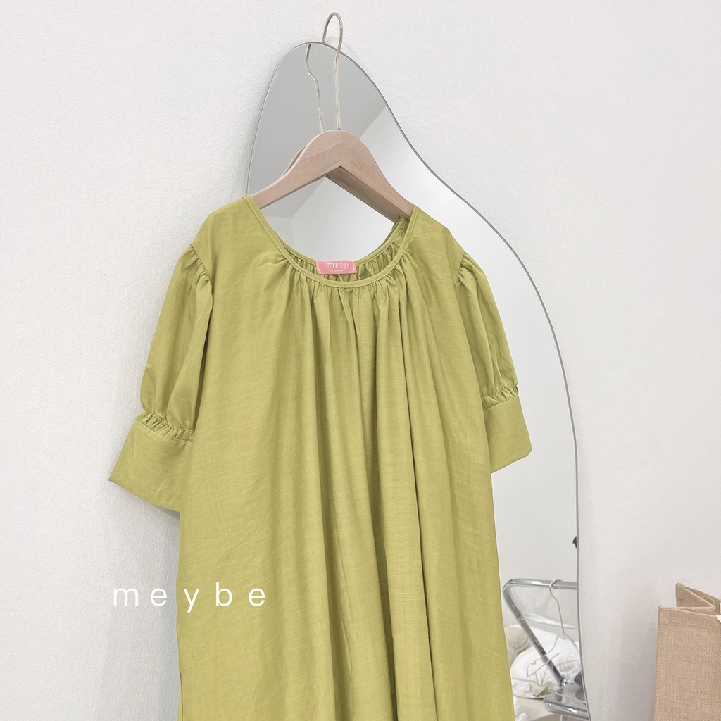 Đầm Bầu mặc nhà thiết kế dáng suông vải đũi lạnh VT-4