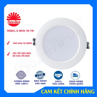 Đèn Led âm trần, đèn dowlight Rạng Đông D AT04L 90/7W ánh sáng vàng, trắng bảo hành 2 năm