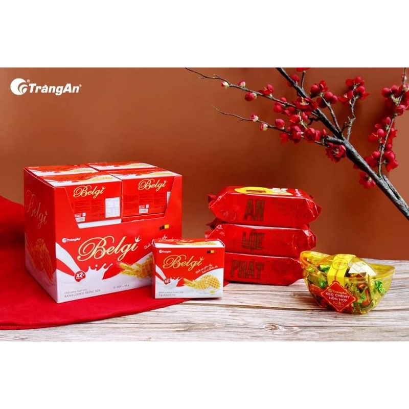 Bánh trứng sữa Belgi Tràng An 42g ngon thơm béo
