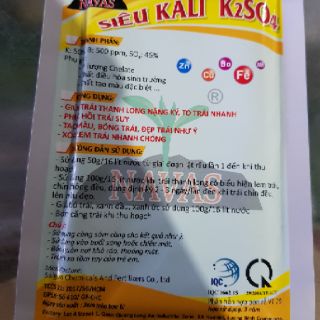 Siêu kali Sunfat Navas giúp lớn trái