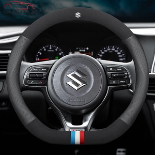 Vỏ Bọc Vô Lăng Xe Hơi Bằng Da Thoáng Khí Cho Suzuki Swift Grand Vitara Jimny Ertiga SX4 Alto Ciaz Dzire APV S-Cross XL7 Ignis Alivio Kizashi Cire 2018 2021