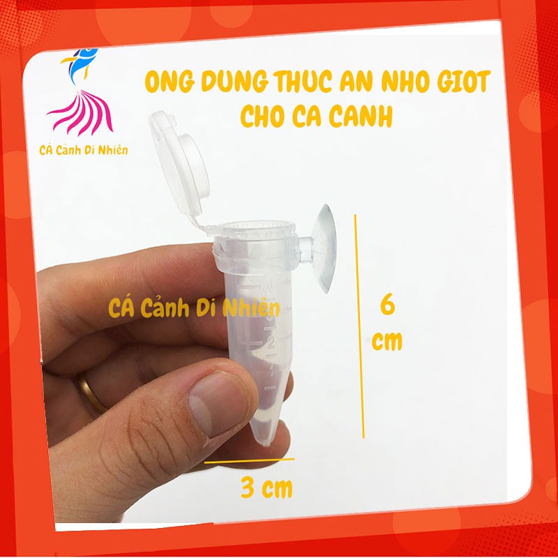 Ống nhựa đựng thức ăn nhỏ giọt cho cá cảnh 5ML dành cho thức ăn hạt mịn