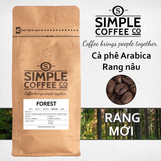 Cà phê Arabica rang nâu (med-dark) Simple Coffee- Forest specialty Whole bean coffee ground coffee Cà phê xay Cà phê hạt