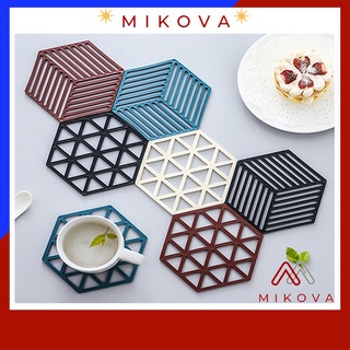 Miếng lót ly cốc silicon, đế lót ly cốc mikova đl01
