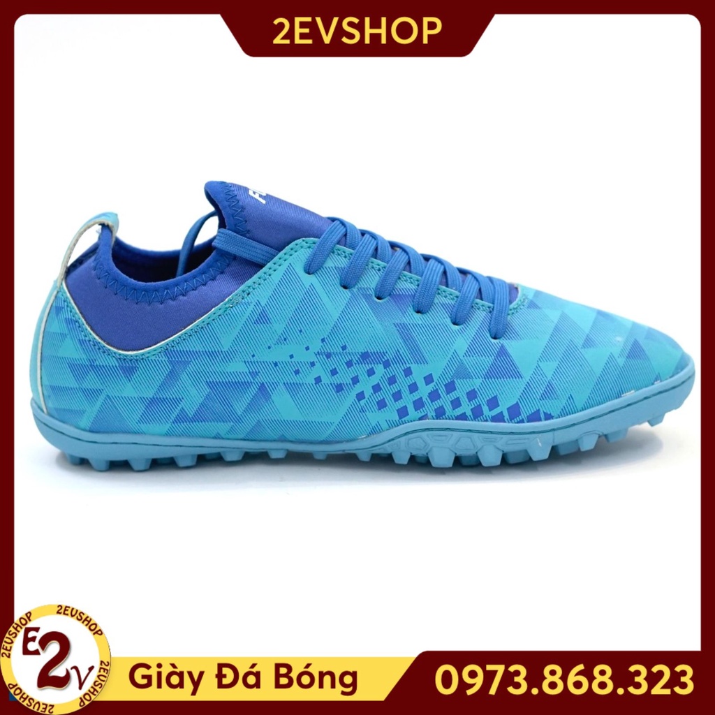 Giày đá bóng thể thao nam Fovi Debut Xanh Ngọc, giày đá banh cỏ nhân tạo đế mềm - 2EVSHOP