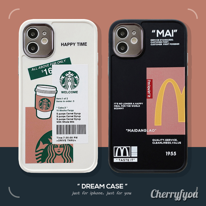 MCDONALDS Ốp Lưng Mềm Bảo Vệ Cao Cấp Cho Iphone 12 11 Pro Max Xr Xs Max 7 8 Plus