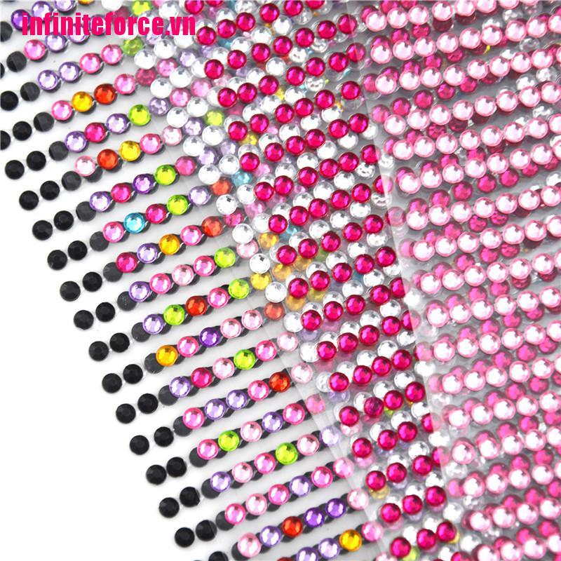 (Hàng Mới Về) Miếng Dán Đính Đá Pha Lê Tự Dính Trang Trí Xe Hơi