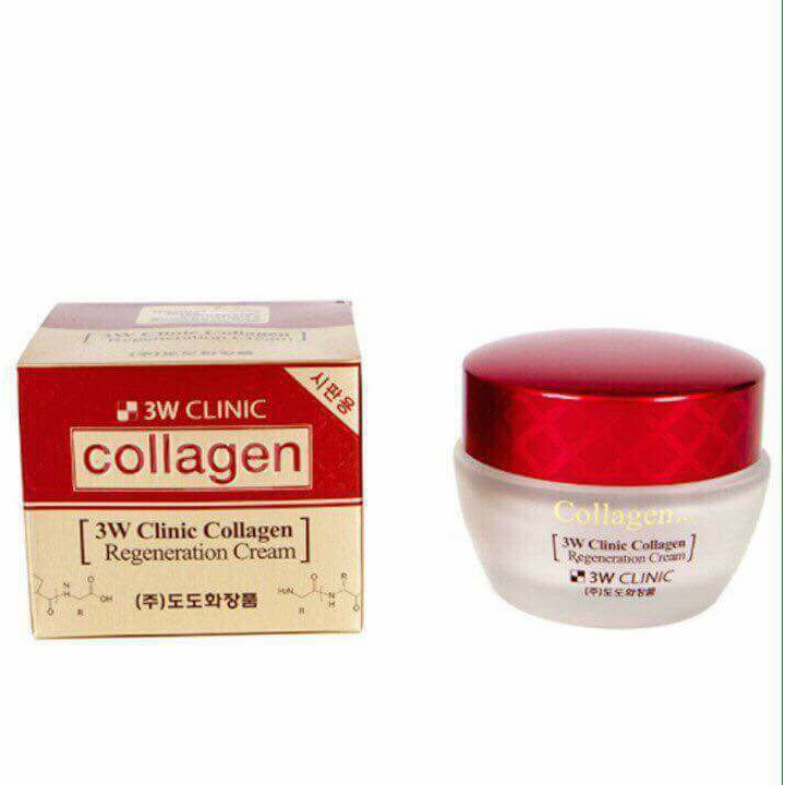 [Chính hãng] Kem dưỡng trắng da chống lão hóa 3W Clinic Collagen Regeneration Cream 60ml