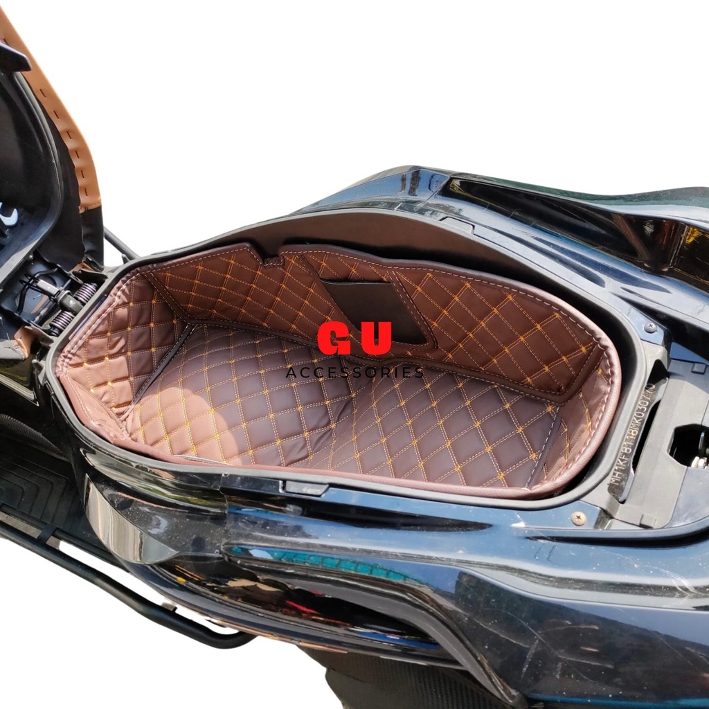 Lót cốp da chống nóng xe máy HONDA AIRBLADE LEAD PCX SH VARIO CLICK VISION chất liệu da cao cấp hàng chính hãng GU