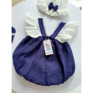 Bodysuit cho bé xanh coban