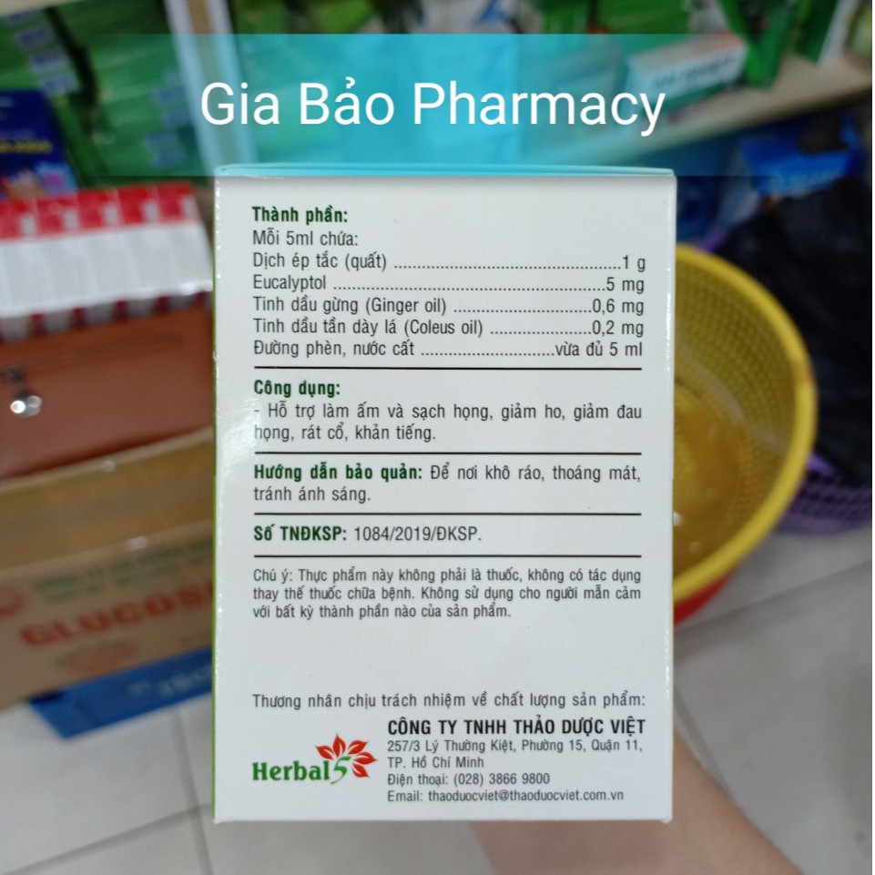 SIRO HO ONG VÀNG hộp 30 gói giúp giảm ho,khản tiếng