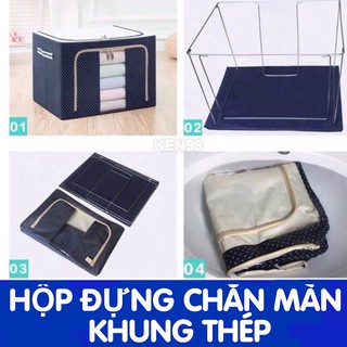 Tủ vải đựng chăn, màn, đồ dùng đa năng khung thép cực chắc chắn