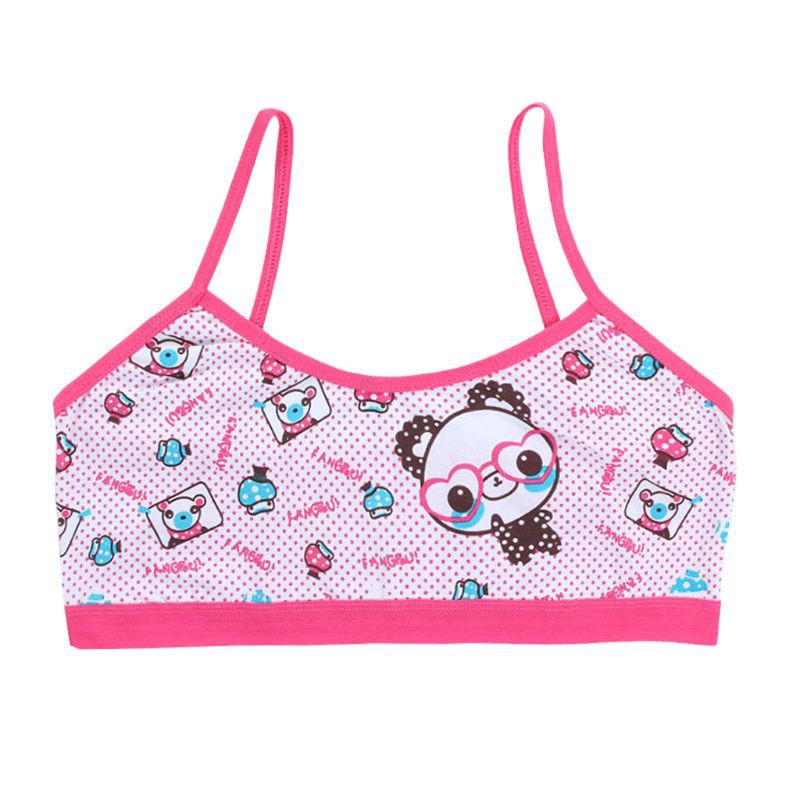 Áo Lót Cotton Họa Tiết Gấu Trúc Đáng Yêu Cho Bé Gái