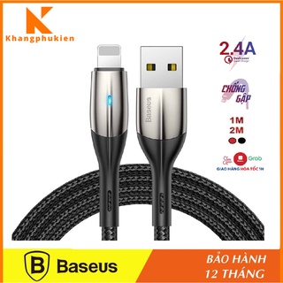 Dây sạc phone chính hãng Baseus Horizontal dài 1M/2M sạc nhanh 2.4A dành cho Phone 5 trở lên 14 Promax - BH 12 Tháng