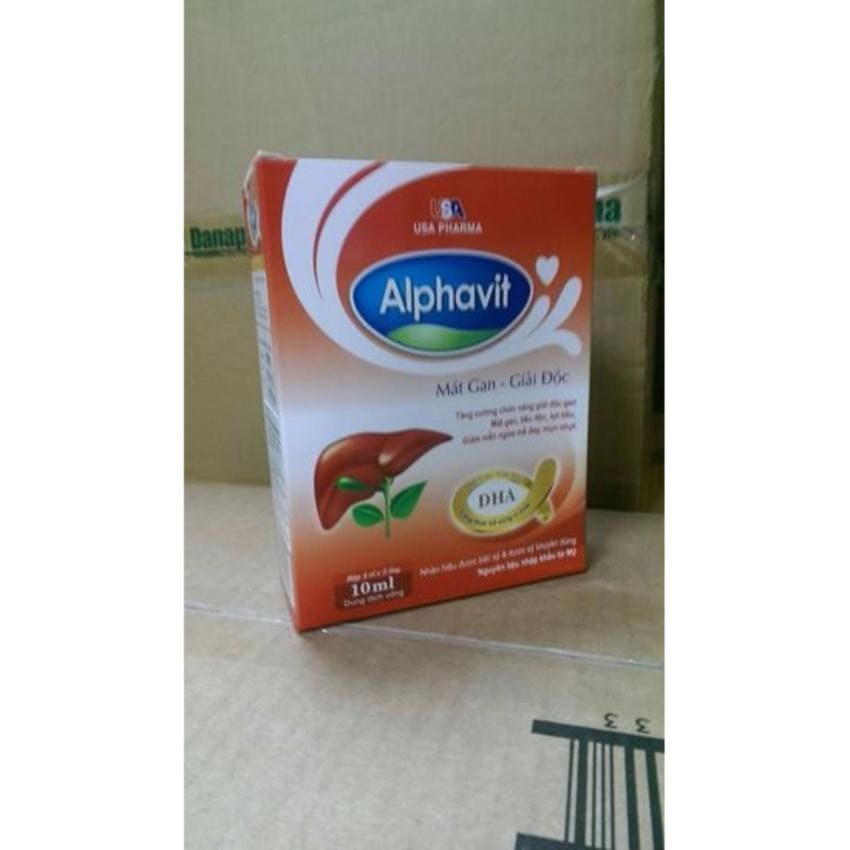 Giải độc gan alphavit - SIRO MÁT GAN TIÊU ĐỘC TRẺ EM - DỊ ỨNG, MẨN NGỨA, NỔI MỀ ĐAY, NHIỆT MIỆNG - HỘP 20 ỐNG