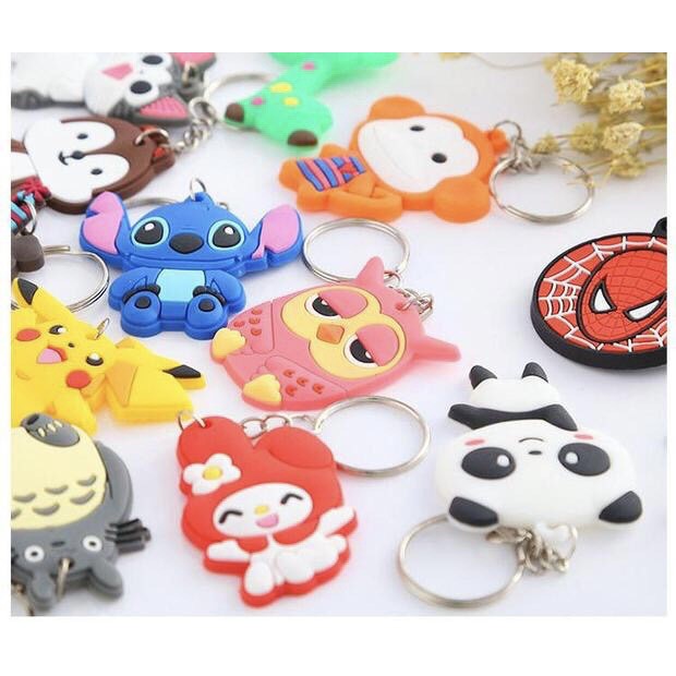 Móc khóa nhựa dẻo PVC dễ thương nhiều hình thù cao cấp