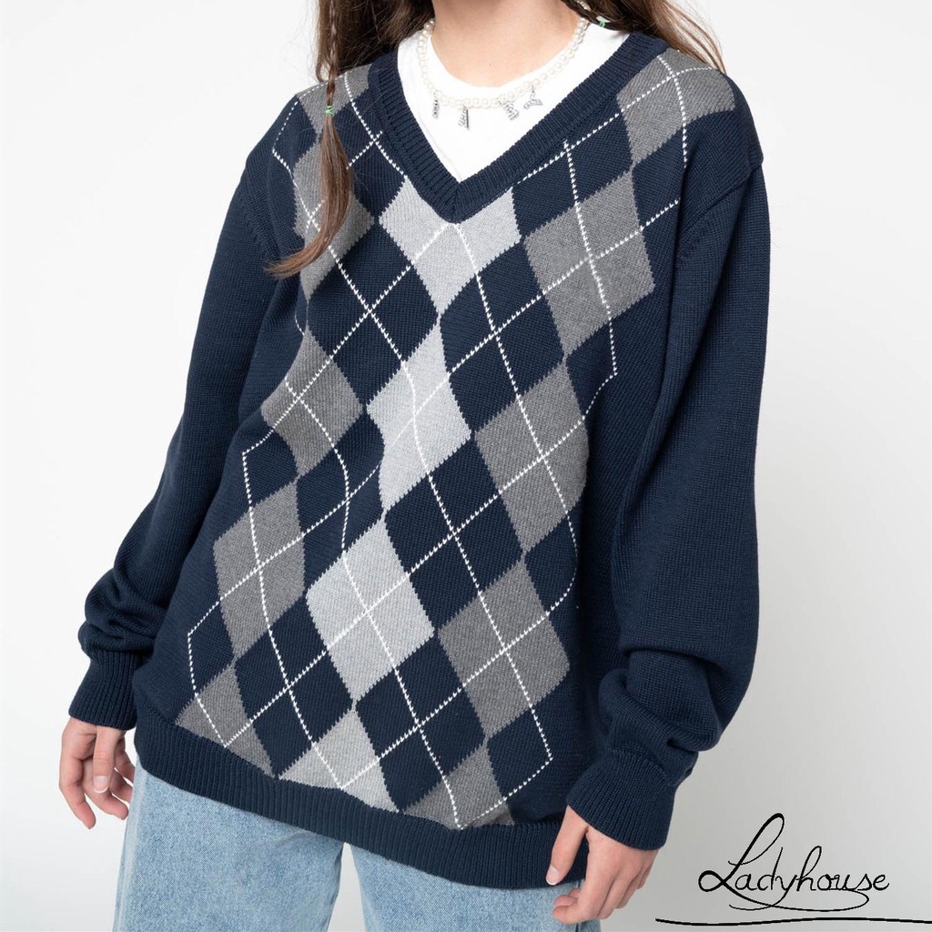 Áo Len Tay Dài Cổ Chữ V Màu Sắc Thời Trang Cho Nữ